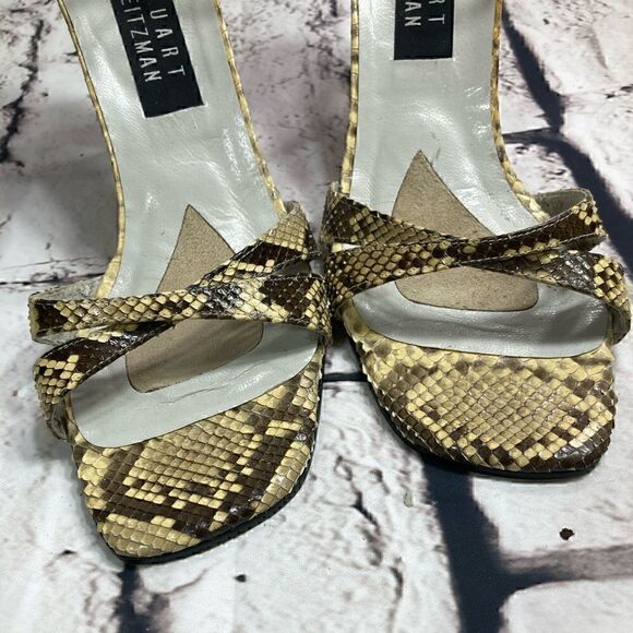 8 STUART WEITZMAN so sexy Python skin Sandals GUC - Picture 15 of 15